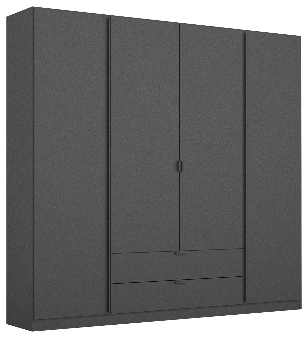 DREHTÜRENSCHRANK 181/197/54 cm,  in Grau, 4-türig  - Grau, MODERN, Holzwerkstoff/Metall (181/197/54cm) - Rauch Möbel