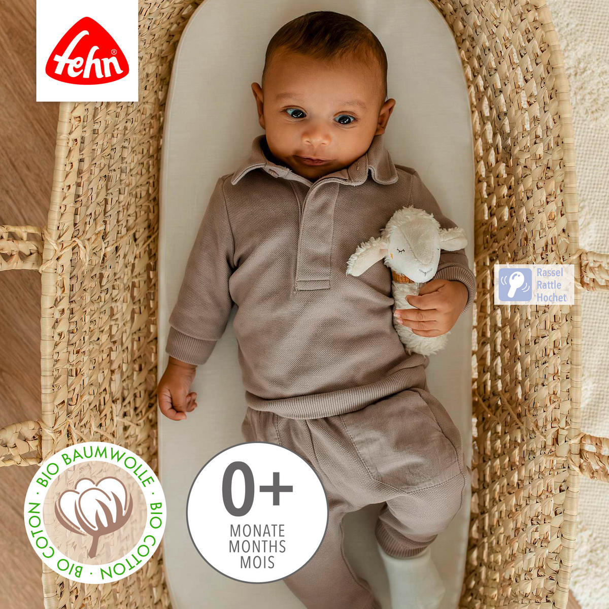 RASSEL fehnNATUR  - Creme, Basics, Textil (15/4,2/7,5cm) - Fehn
