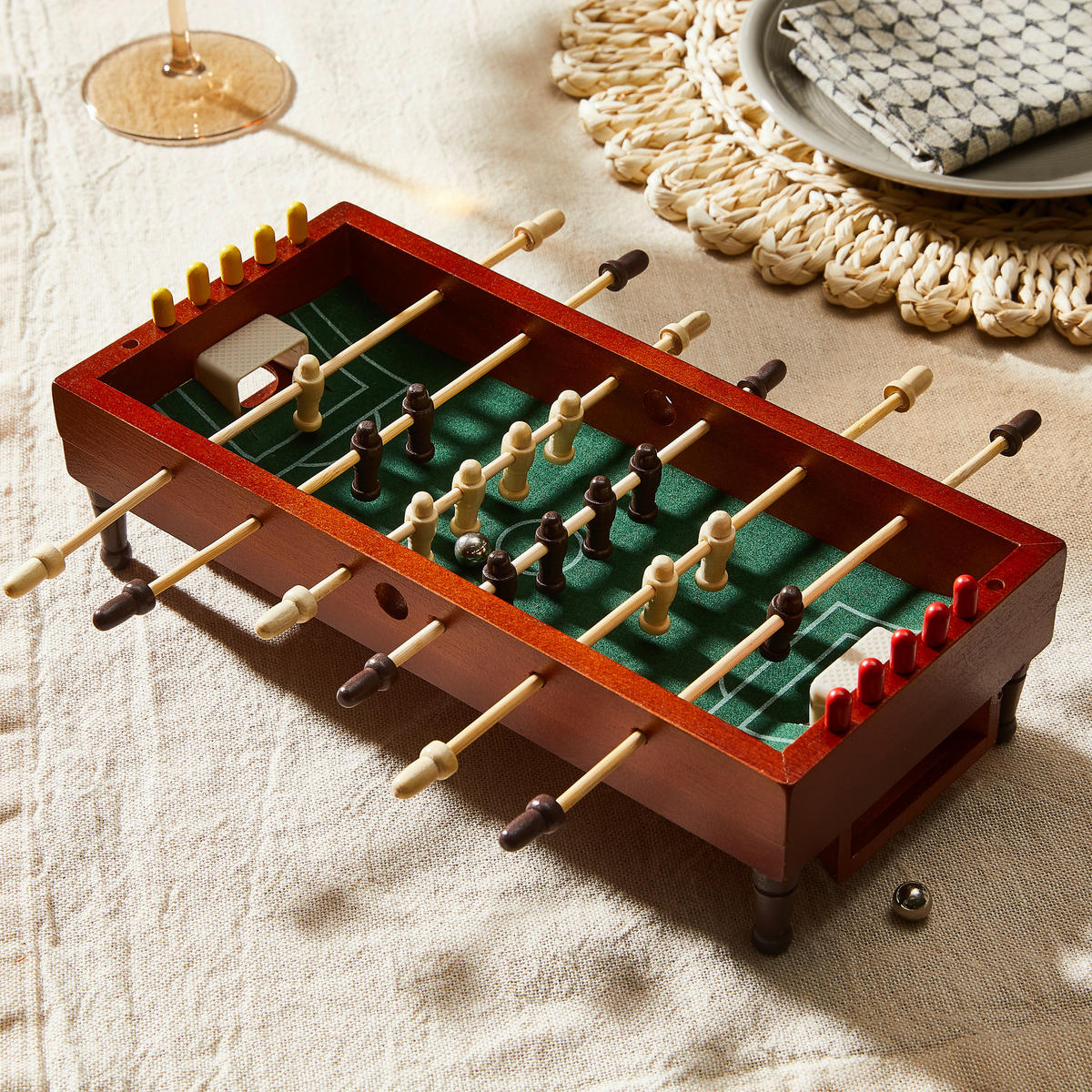 TISCHKICKER - Hellbraun/Dunkelbraun, Trend, Holz/Kunststoff (27,5/7/13,2cm)