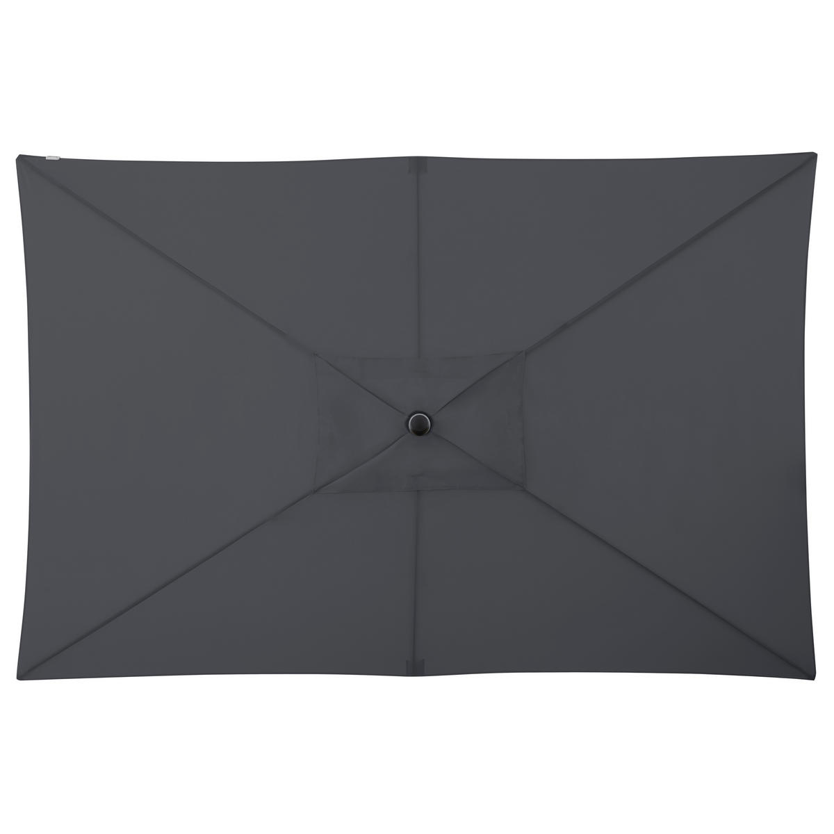 SONNENSCHIRM 300x200 cm Anthrazit  - Anthrazit, Basics, Textil/Metall (300/200cm) - Doppler