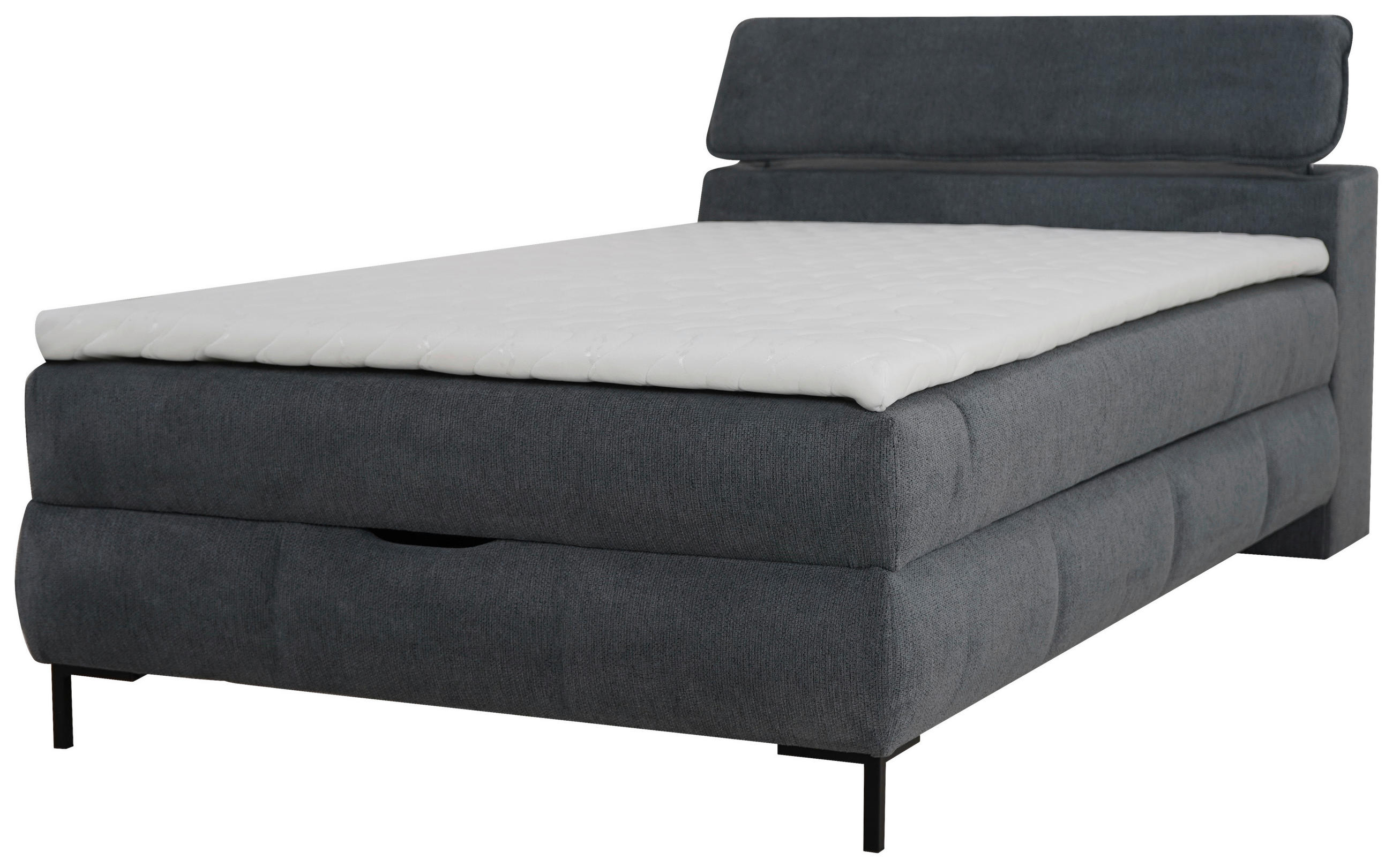 BOXSÄNG 120/200 cm  i antracit  - svart/antracit, Klassisk, metall/trämaterial (120/200cm) - Visionight