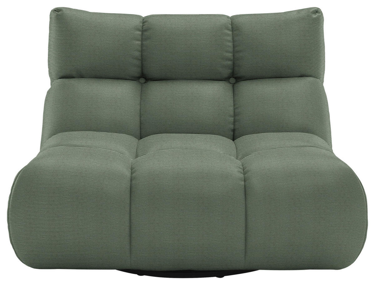 SESSEL Feincord Olivgrün  - Schwarz/Olivgrün, Design, Kunststoff/Textil (112/85/108cm) - Pure Home Lifestyle