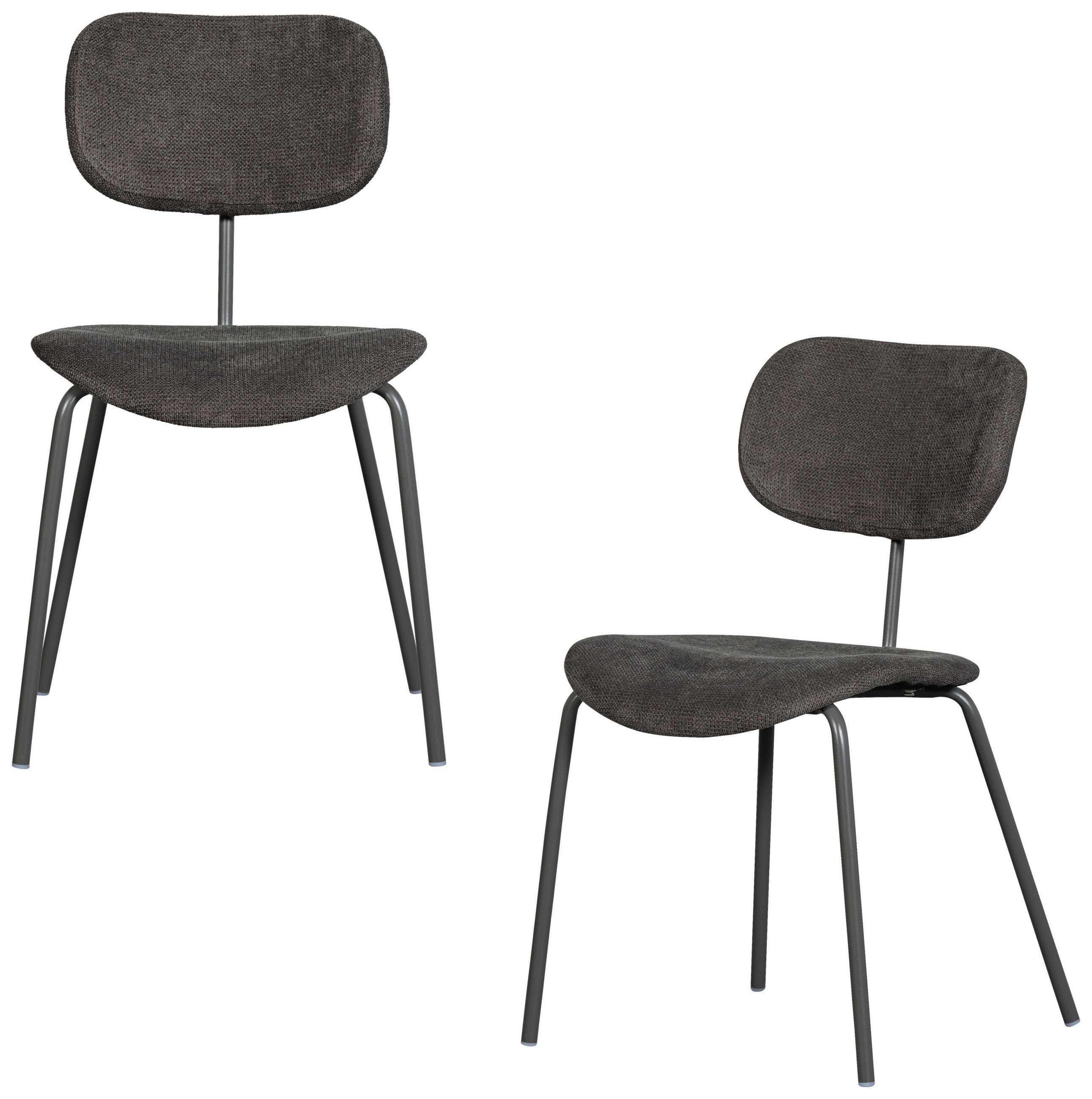 Livetastic Stuhl-Set Link Grau, Braun 54x78x45 cm