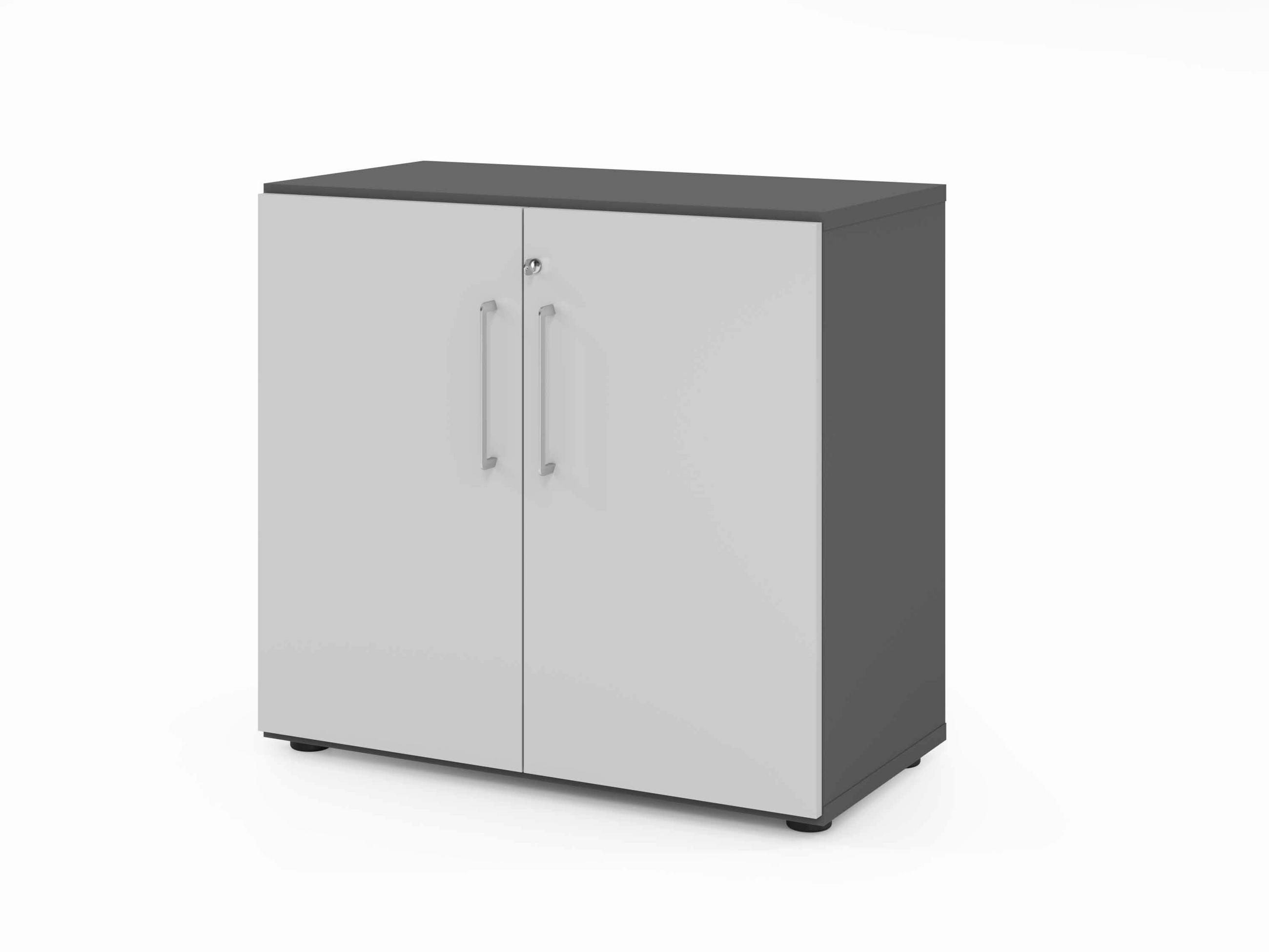 AKTENSCHRANK Graphitfarben, Grau  - Graphitfarben/Grau, Basics, Holzwerkstoff (80/74,8/41,7cm) - Venda