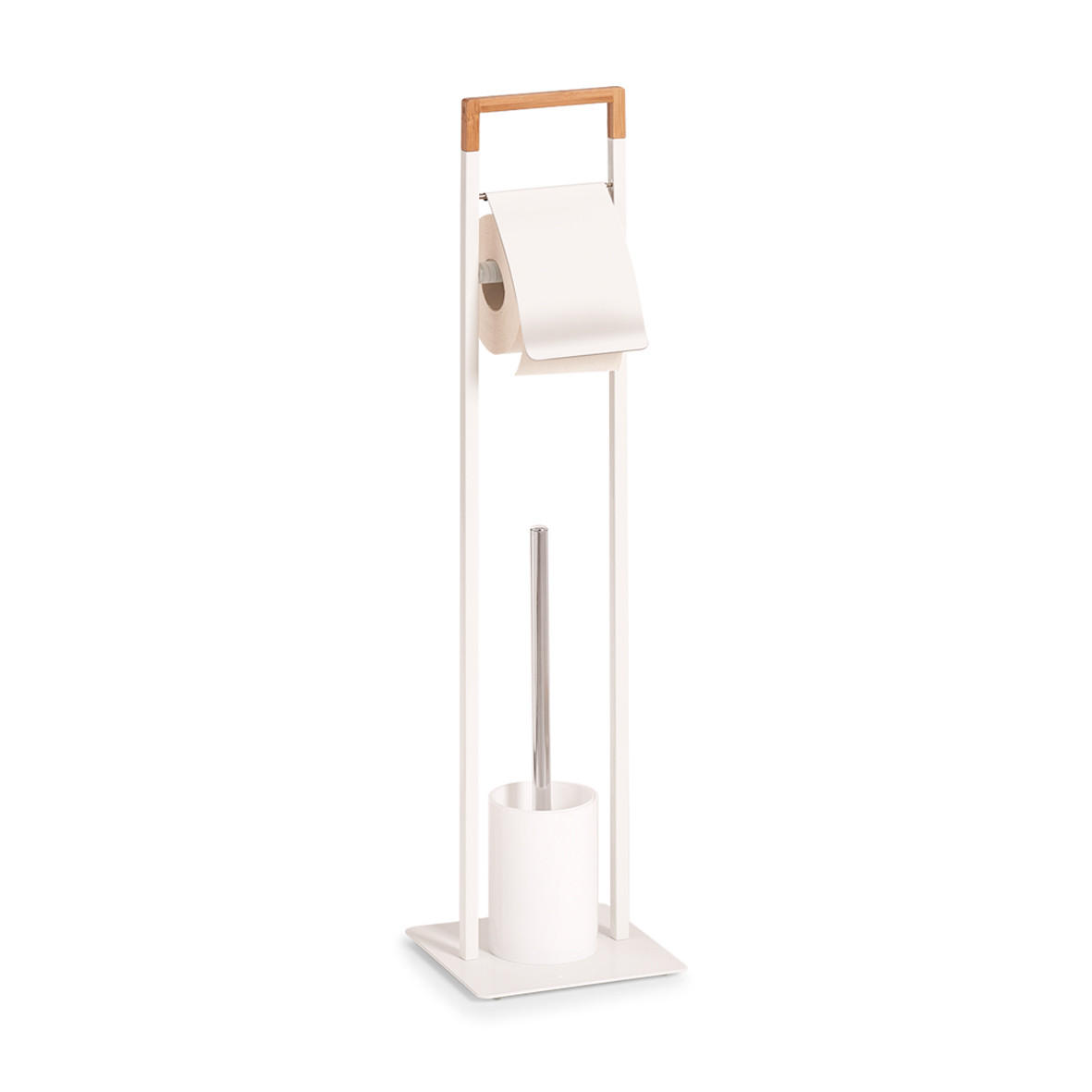 WC-BÜRSTENKOMBINATION - Weiß, Basics, Holz/Kunststoff (19/19/75cm) - Zeller Present
