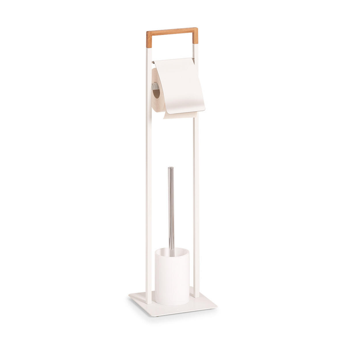 WC-BÜRSTENKOMBINATION - Weiß, Basics, Holz/Kunststoff (19/19/75cm) - Zeller Present