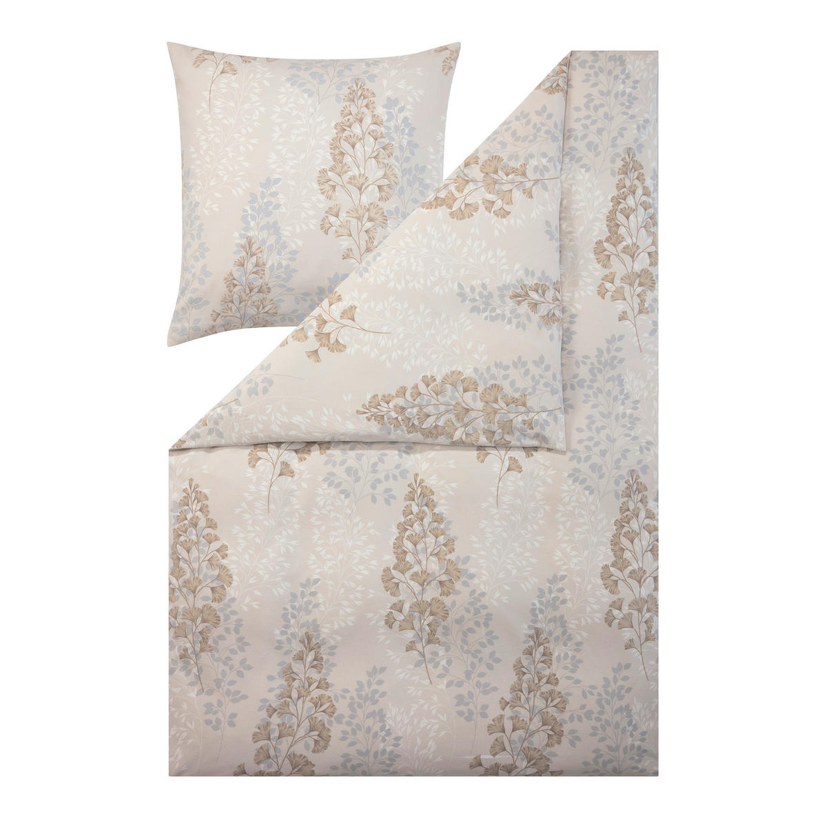 BETTWÄSCHE Atelier Flanell 155/220 cm  - Naturfarben, Design, Textil (155/220cm) - Estella