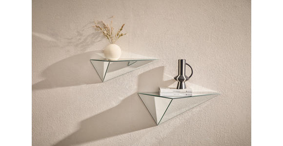 WANDREGALSET  - Silberfarben, LIFESTYLE, Glas/Holzwerkstoff (59/23/23cm) - Novel
