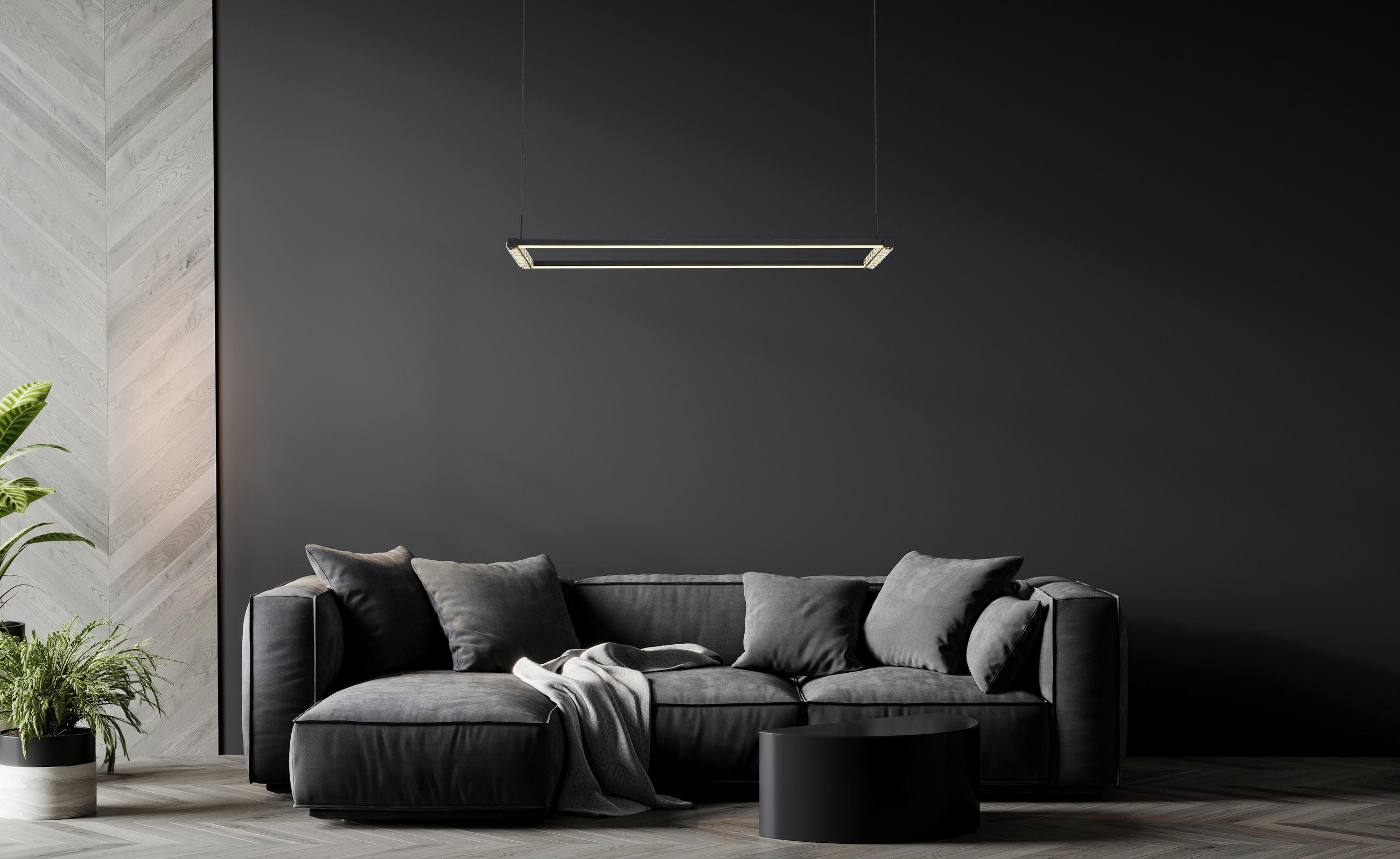 LED-HÄNGELEUCHTE 102,5/20,6/150 cm    - Klar/Weiss, Design, Kunststoff/Metall (102,5/20,6/150cm) - Globo