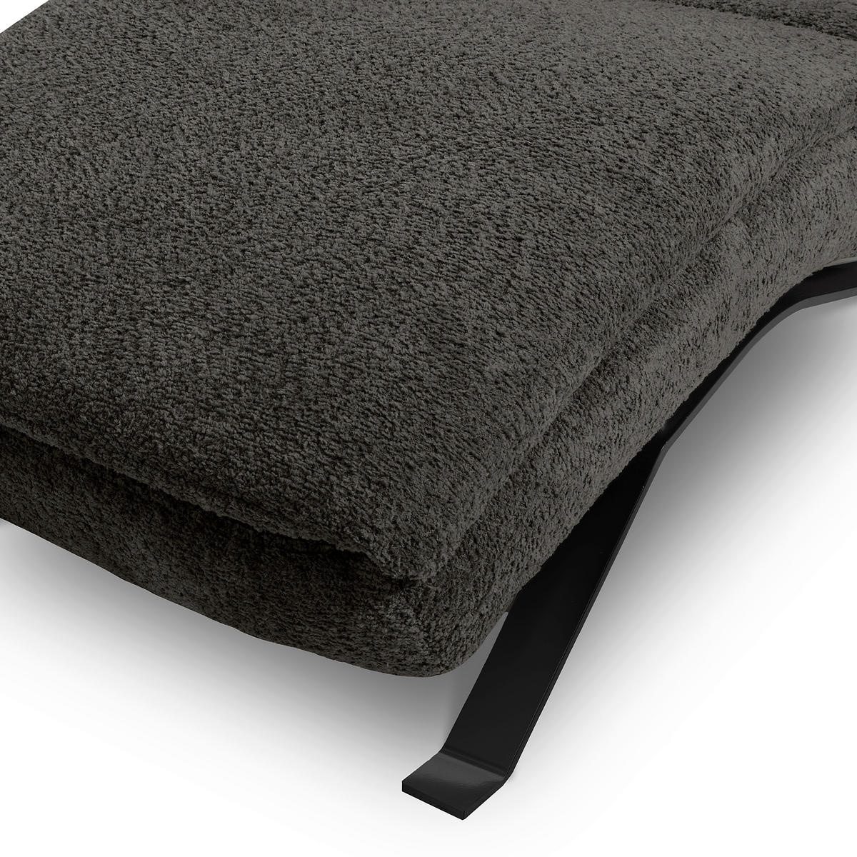 RELAXLIEGE Echtleder Anthrazit  - Anthrazit/Schwarz, Design, Leder/Metall (65/95/171cm) - Celina Home