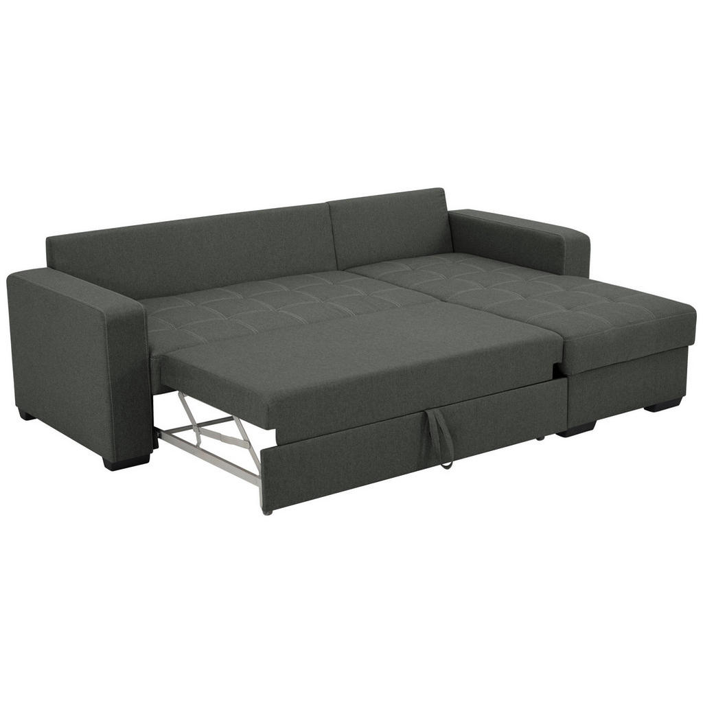 Thumbnail - Livetastic Eckschlafsofa, Graphit, Textil, 3-Sitzer, 240x160 cm, Made in EU, Wohnzimmer, Sofas & Couches, Schlafsofas, S...