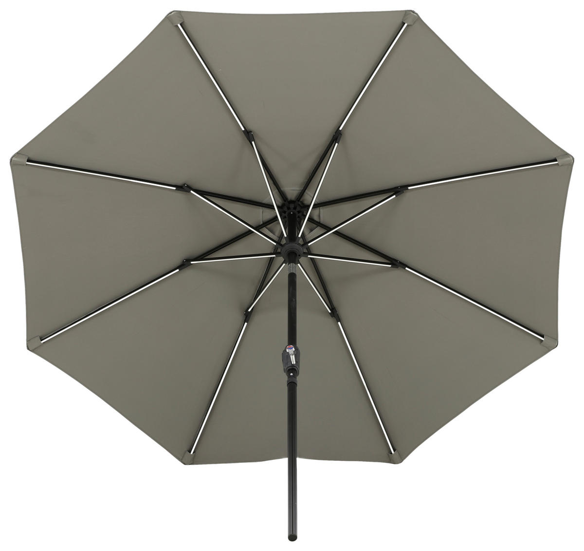 SONNENSCHIRM 270 cm  - Schwarz/Grau, KONVENTIONELL (270/241/270cm) - Gardenson