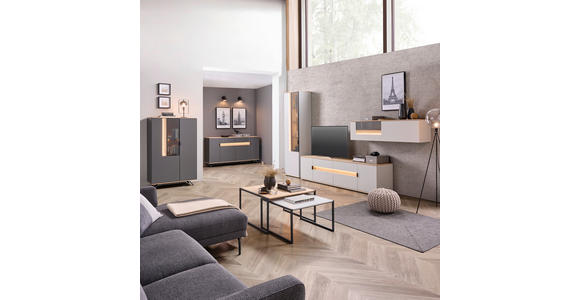 SIDEBOARD Eichefarben, Hellgrau  180,6/82/42 cm  - Eichefarben/Hellgrau, MODERN, Holz/Holzwerkstoff (180,6/82/42cm) - Dieter Knoll