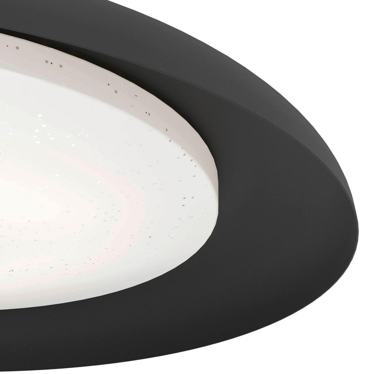 DECKENLEUCHTE  46,5/6 cm    - Schwarz/Weiß, KONVENTIONELL, Kunststoff/Metall (46,5/6cm) - Eglo