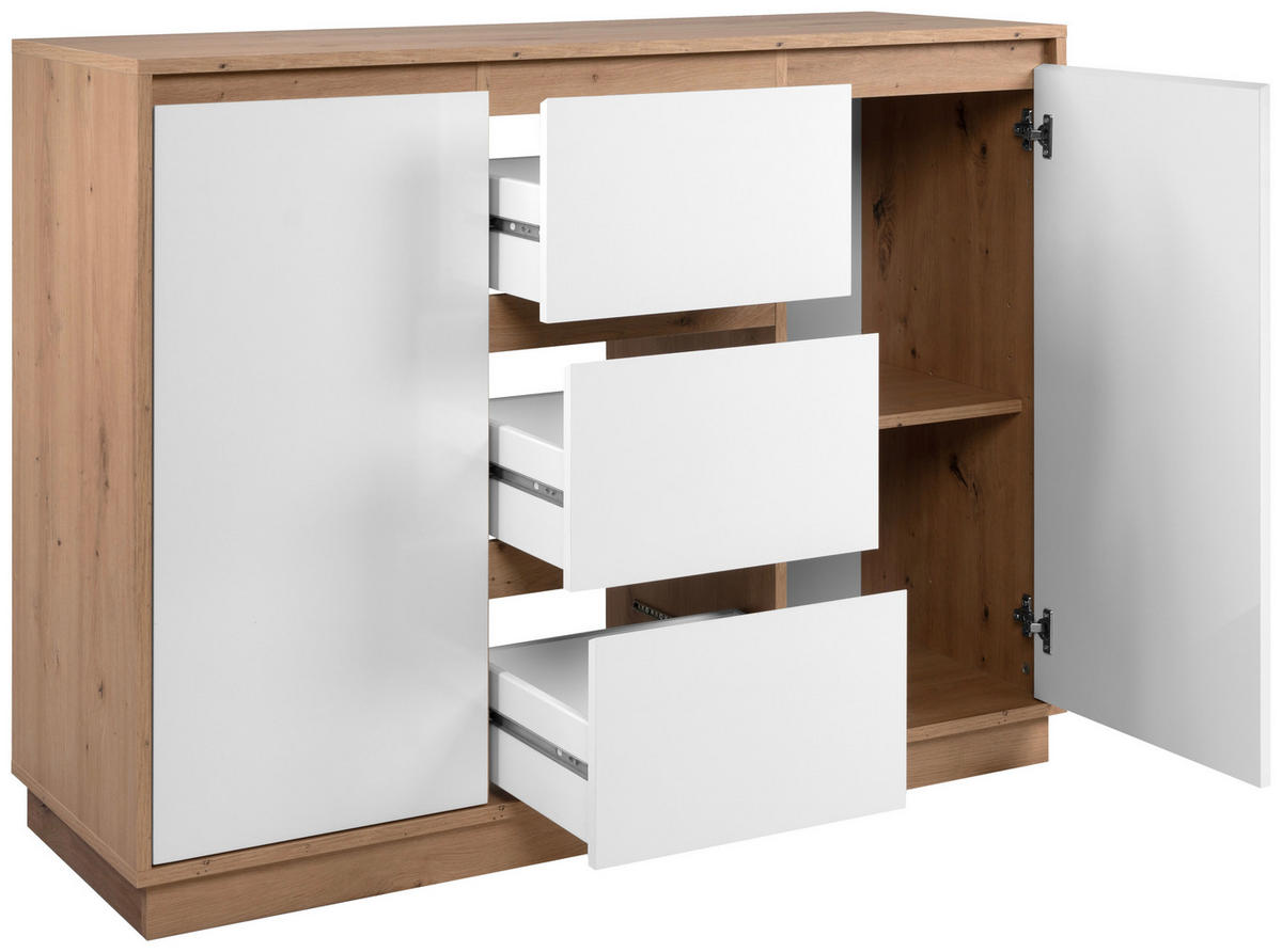 KOMODA   117/88/40 cm   hrast Artisan  - hrast Artisan, Trend, drvni materijal (117/88/40cm)