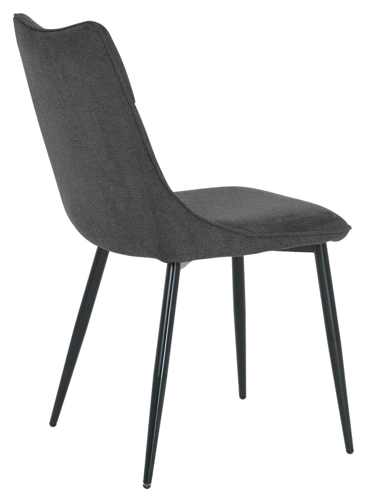 STUHL-SET 2 Stück  in Stahl Webstoff  - Anthrazit/Schwarz, Design, Textil/Metall (59/88/47cm) - MID.YOU