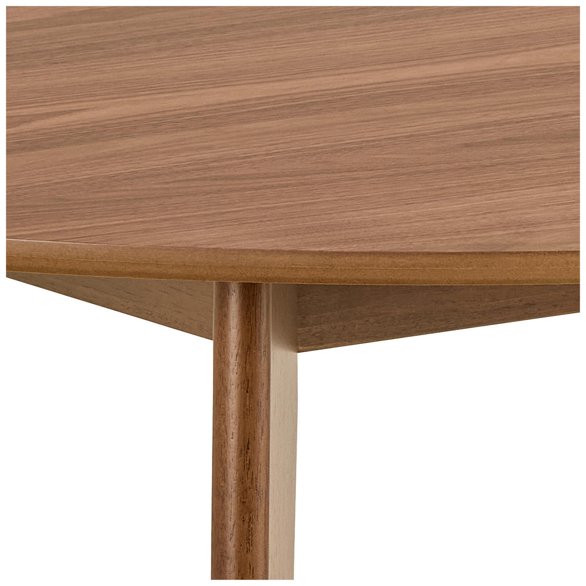 JEDÁLENSKÝ STÔL, orech, kaučukové drevo, farba vlašského orecha, 105/76 cm - farba vlašského orecha, Konventionell, drevo/kompozitné drevo (105/76cm) - MID.YOU