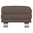 Ecksofa Echtleder Rücken echt - Alufarben/Braun, KONVENTIONELL, Leder/Metall (246/220cm) - Celina Home
