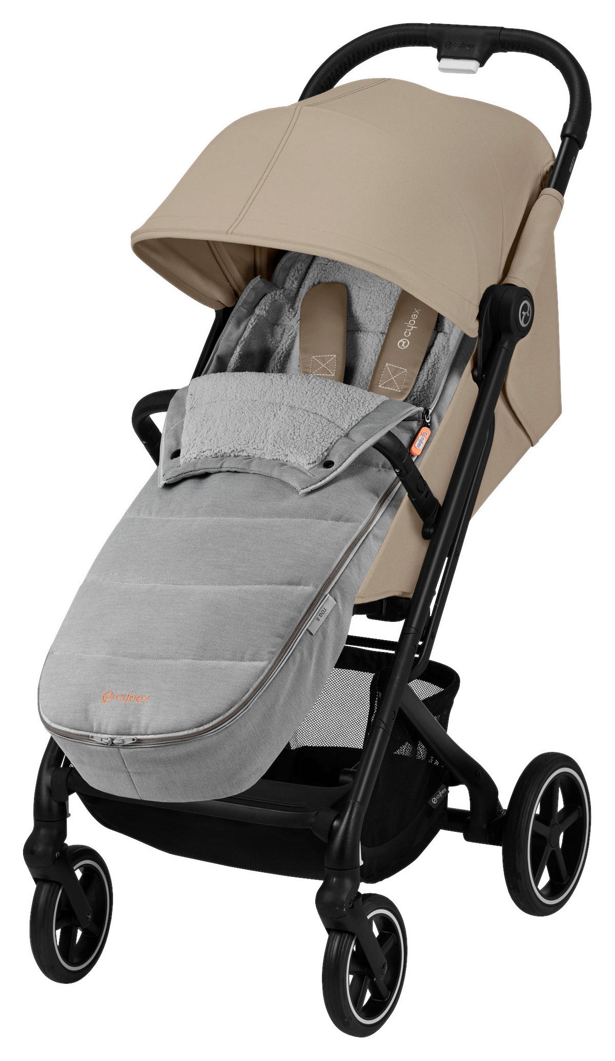 BUGGY Beezy  - Beige/Schwarz, Basics, Textil/Metall (29/65/10,1cm) - cybex GOLD