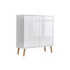 KOMMODE Mailand Typ 4 + HF  in 79/86/33 cm  - Weiß Hochglanz/Weiß, MODERN, Holz/Holzwerkstoff (79/86/33cm) - MID.YOU