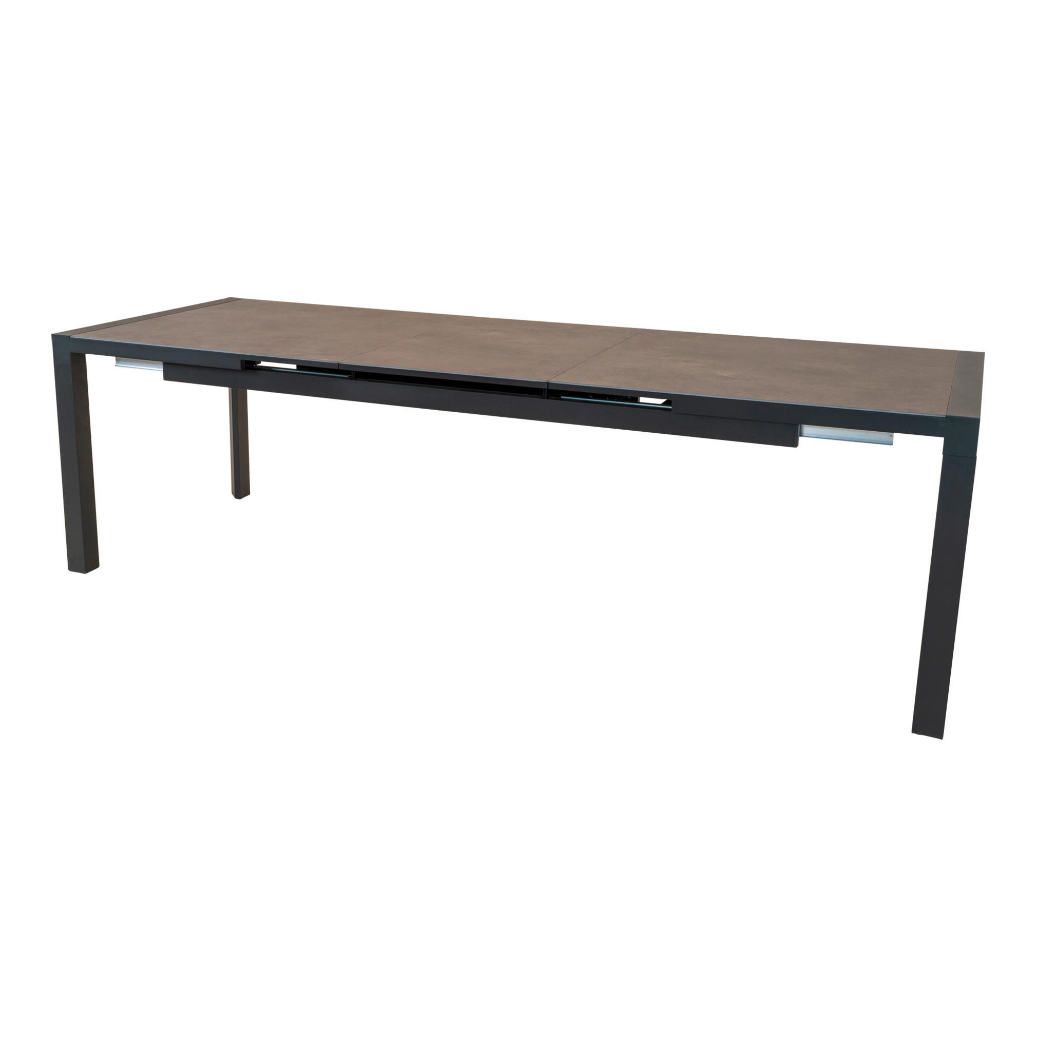 GARTENTISCH 200-260/96/76 cm Metall, Kunststoff  - Schieferfarben/Anthrazit, MODERN, Kunststoff/Metall (200-260/96/76cm) - Ambia Garden