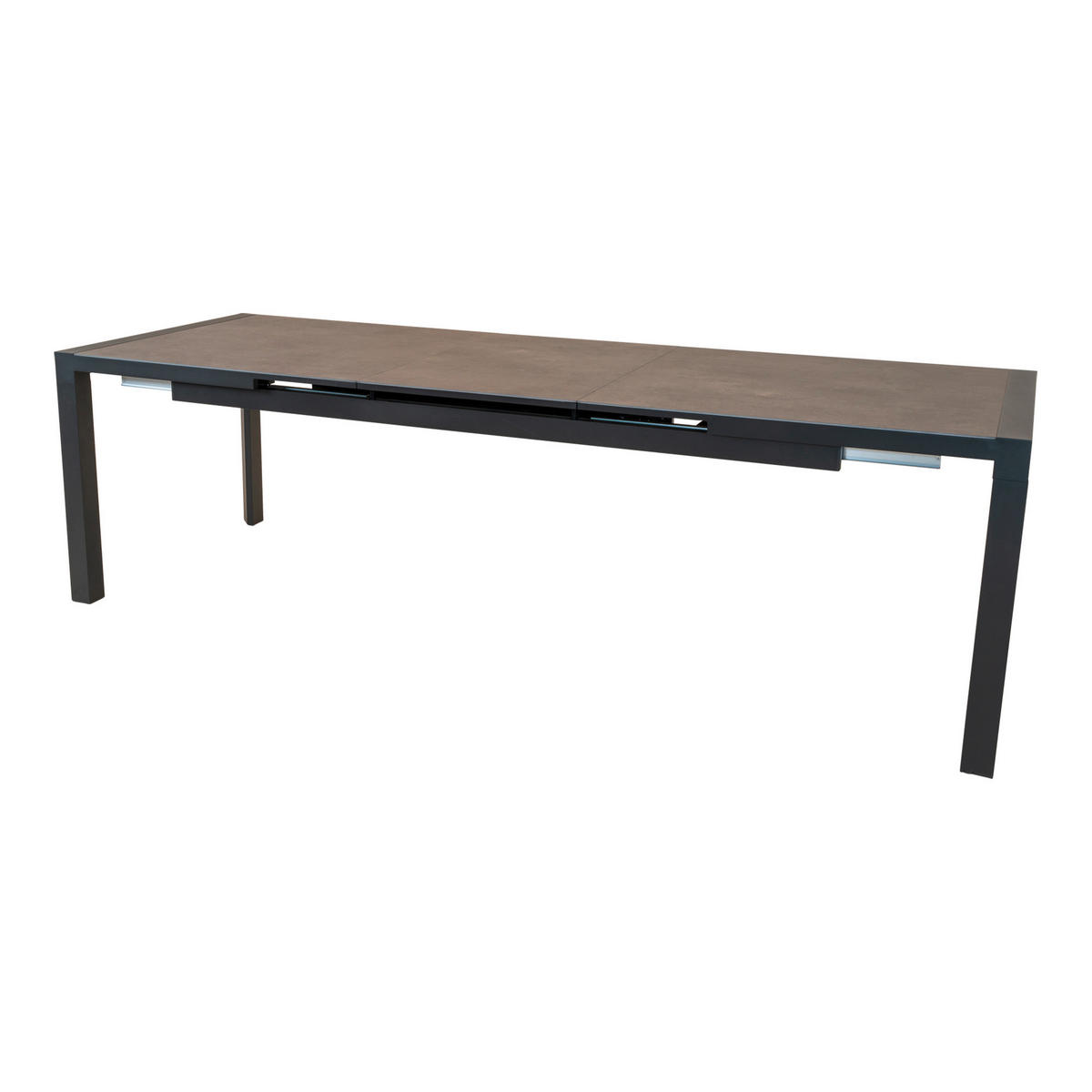 GARTENTISCH 200-260/96/76 cm Metall, Kunststoff  - Schieferfarben/Anthrazit, MODERN, Kunststoff/Metall (200-260/96/76cm) - Ambia Garden