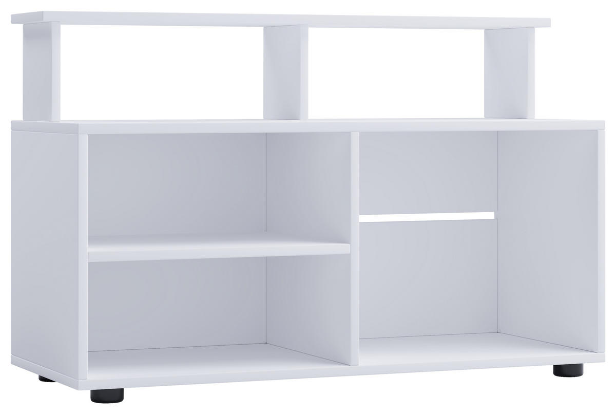 LOWBOARD  in 90/59/36 cm  - Weiss/Schwarz, Modern, Holzwerkstoff/Kunststoff (90/59/36cm) - MID.YOU
