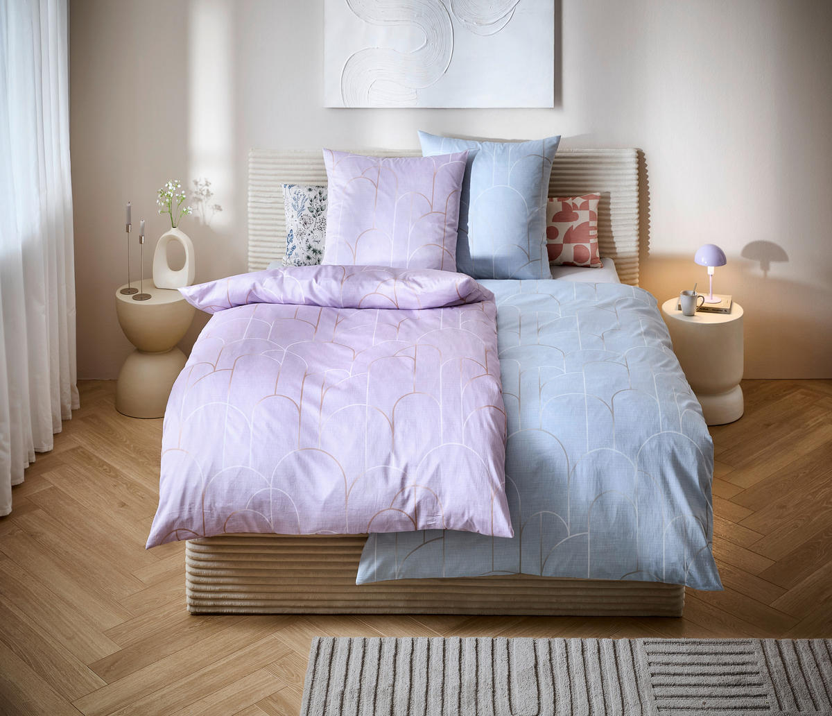 BETTWÄSCHE ATELIER Makosatin 135/200 cm  - Mauve, Design, Textil (135/200cm) - Estella