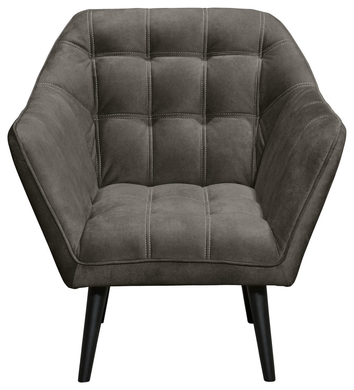 COCKTAILSESSEL Mikrovelours Anthrazit    - Anthrazit/Schwarz, MODERN, Holz/Textil (84/87/70cm) - MID.YOU