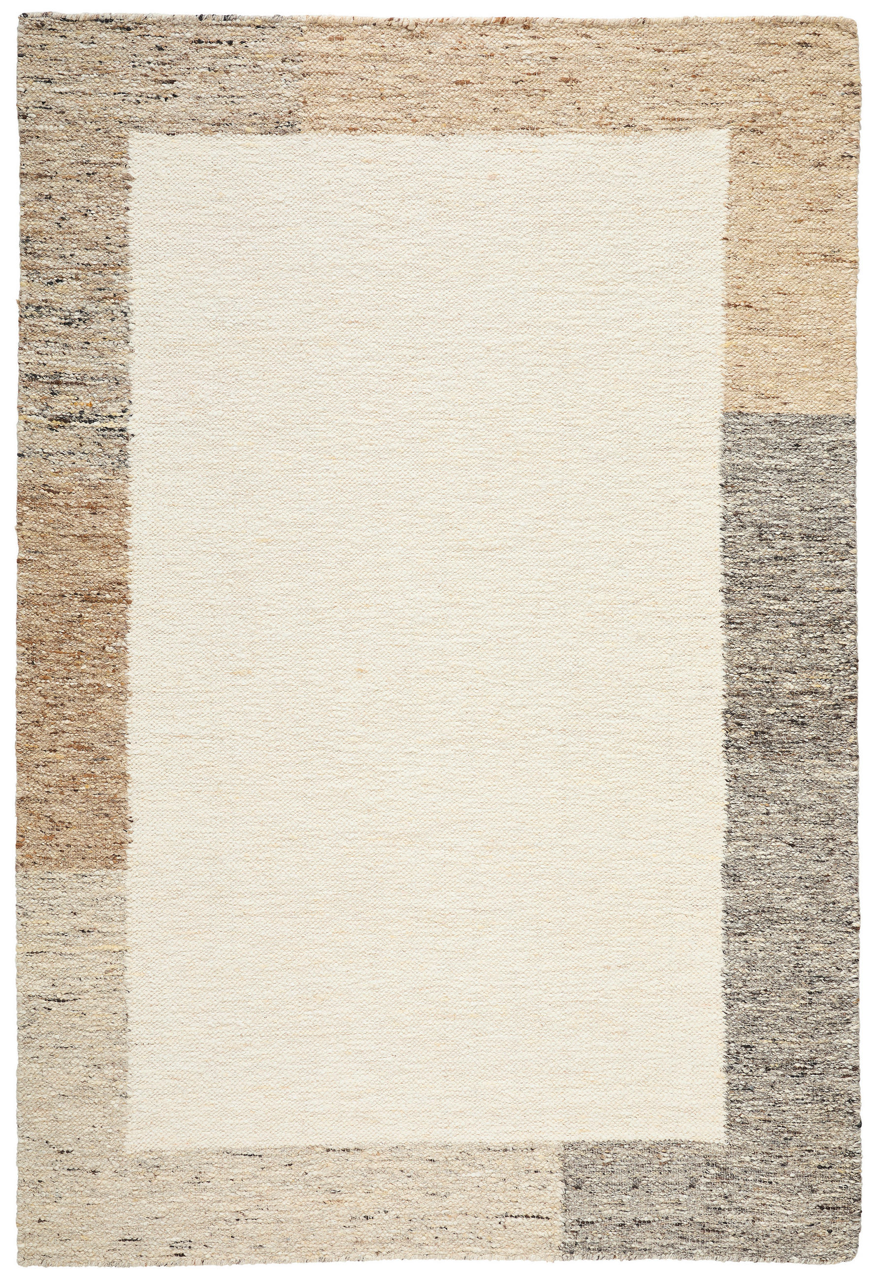 Linea Natura Handwebteppich Creme, Mehrfarbig 130x190 cm