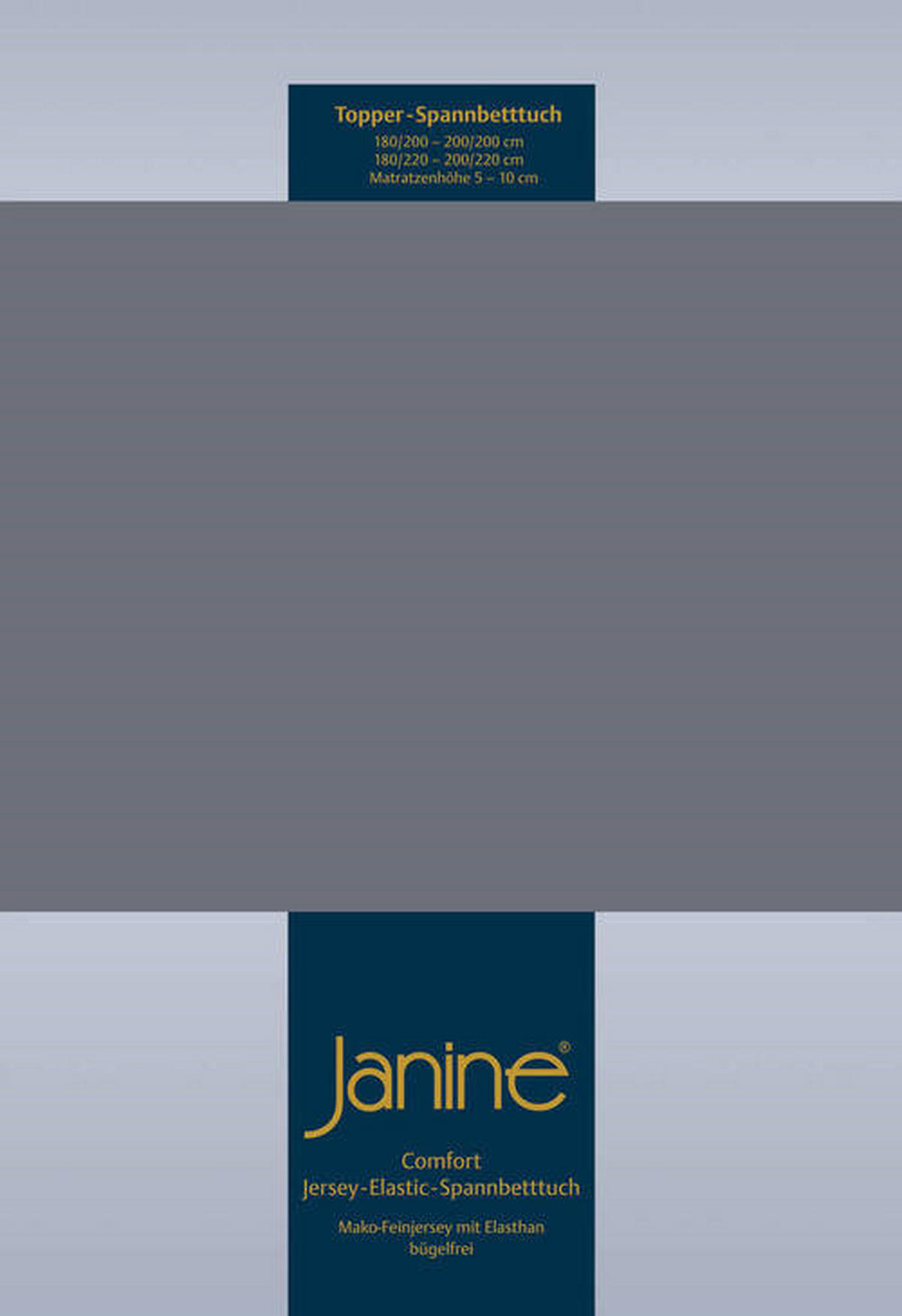 TOPPER-SPANNBETTTUCH Jersey  - Dunkelgrau, Basics, Textil (100/200/10cm) - Janine