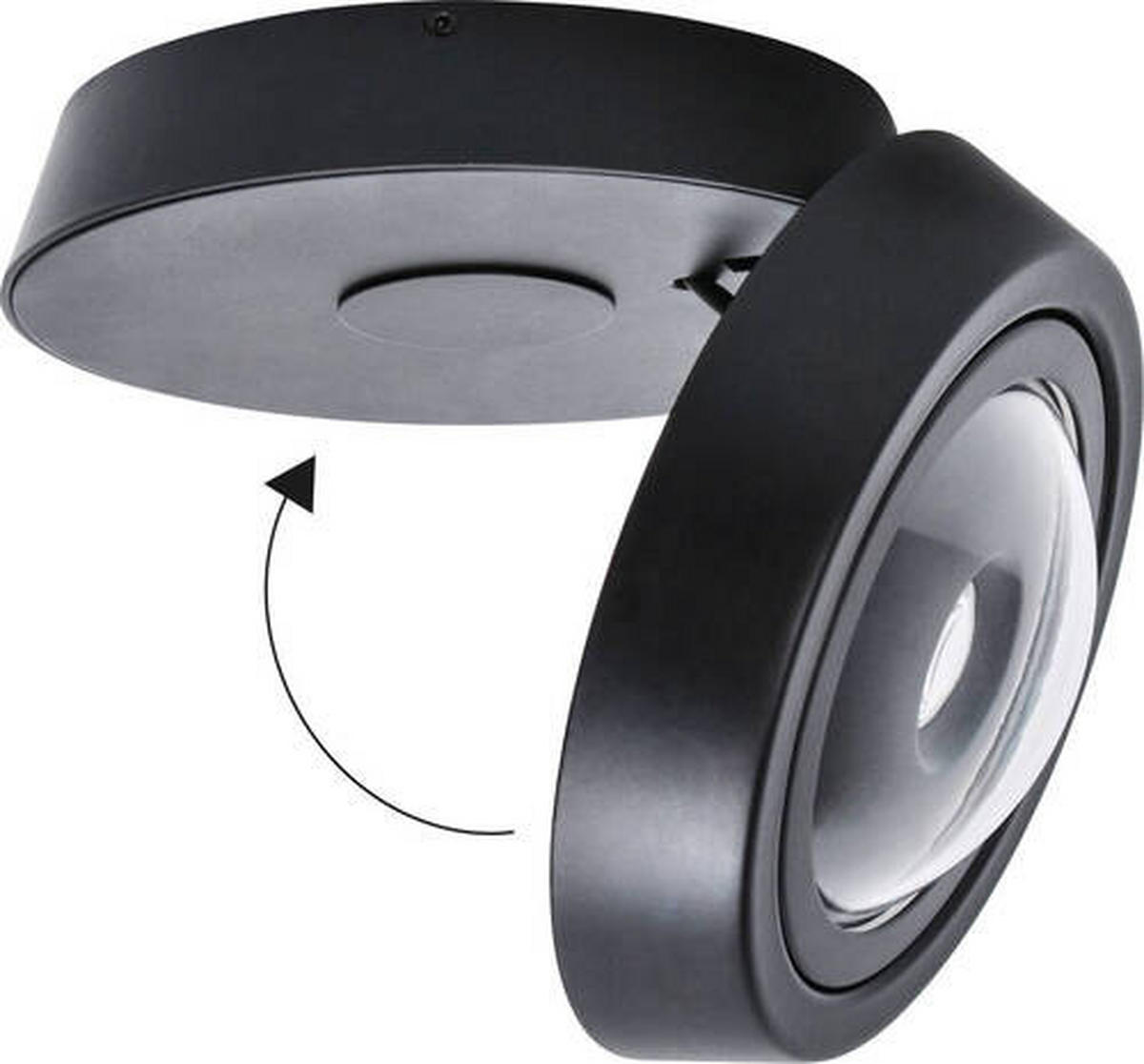 LED-DECKENLEUCHTE 16,0/15,5/7,8 cm   - Schwarz, Design, Metall (16,0/15,5/7,8cm)