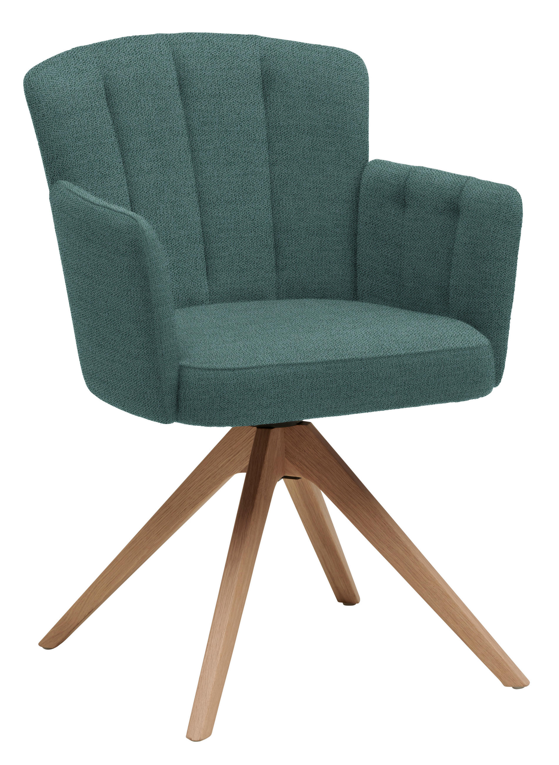 ARMLEHNSTUHL in Holz, Textil Türkis, Wildeiche  - Türkis/Wildeiche, Design, Holz/Textil (58/83/62cm) - Venjakob