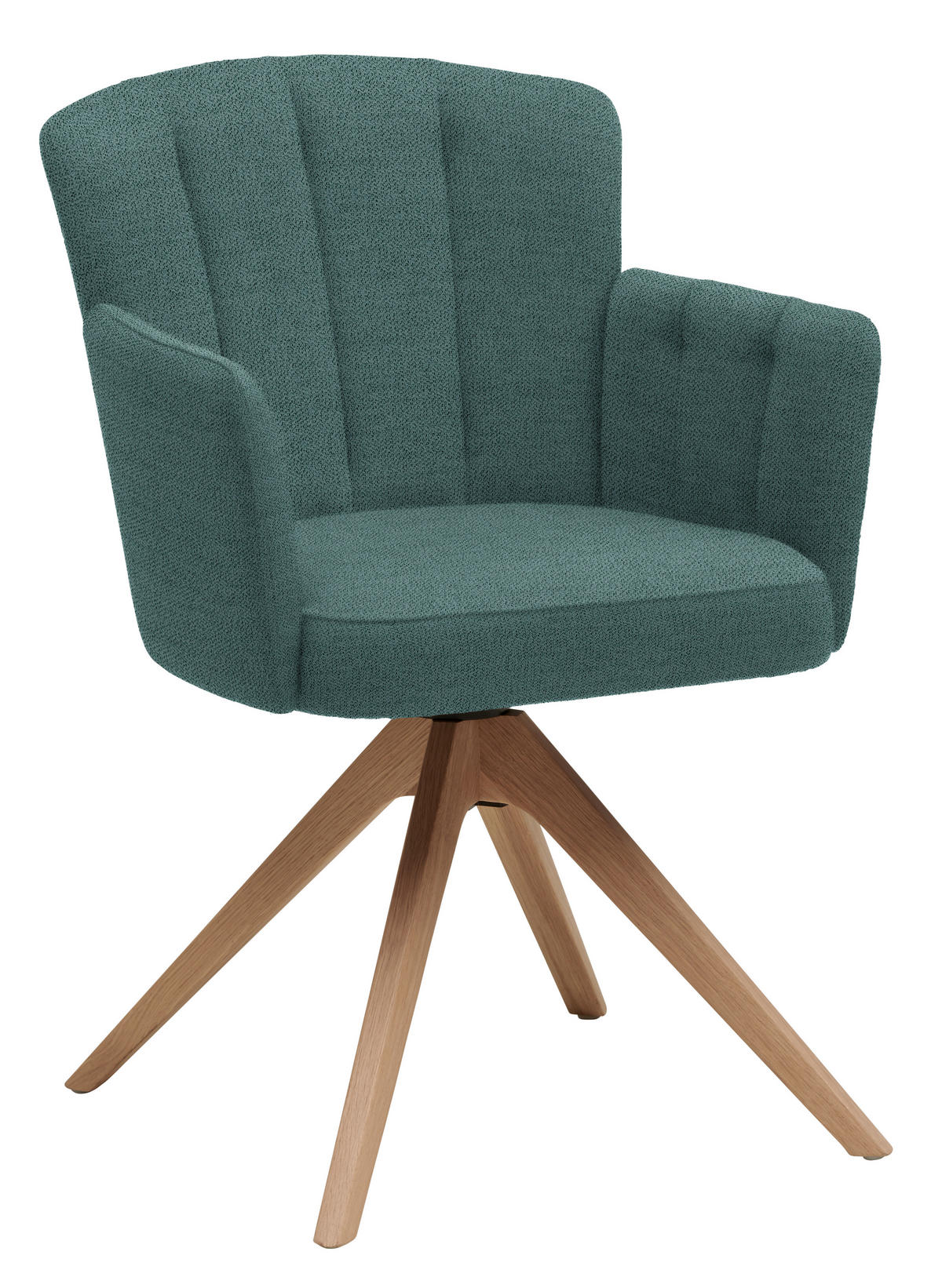 ARMLEHNSTUHL in Holz, Textil Türkis, Wildeiche  - Türkis/Wildeiche, Design, Holz/Textil (58/83/62cm) - Venjakob