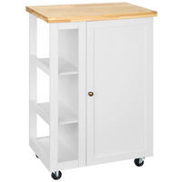 KÜCHENINSEL   in Naturfarben, Weiß  - Messingfarben/Weiß, Basics, Glas/Holz (60/90/40cm) - MID.YOU