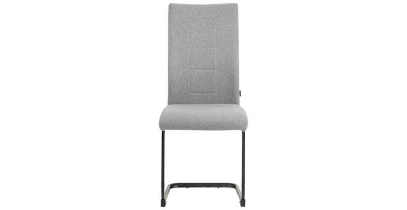 SCHWINGSTUHL in Eisen Flachgewebe - Schwarz/Grau, Design, Textil/Metall (44/100/59cm) - Carryhome