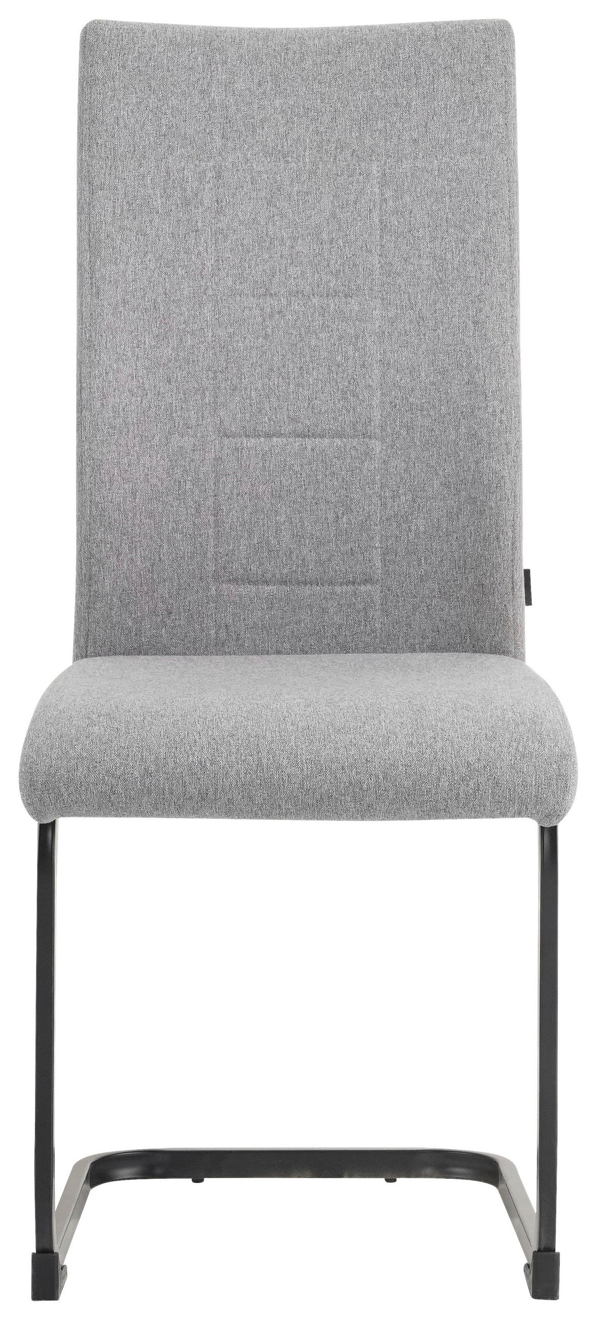 SCHWINGSTUHL  in Eisen Flachgewebe  - Schwarz/Grau, Design, Textil/Metall (44/100/59cm) - Carryhome