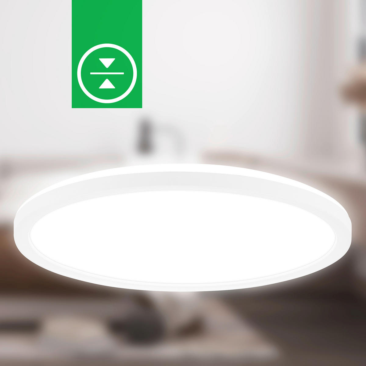 STROPNA LED-SVETILKA  Tava A /2400 lm/4000 K// - bela, Basics, umetna masa (29/3cm)