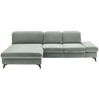 ECKSOFA Chenille Hellgrau  - Hellgrau/Schwarz, Design, Textil/Metall (198/288cm) - Beldomo Style