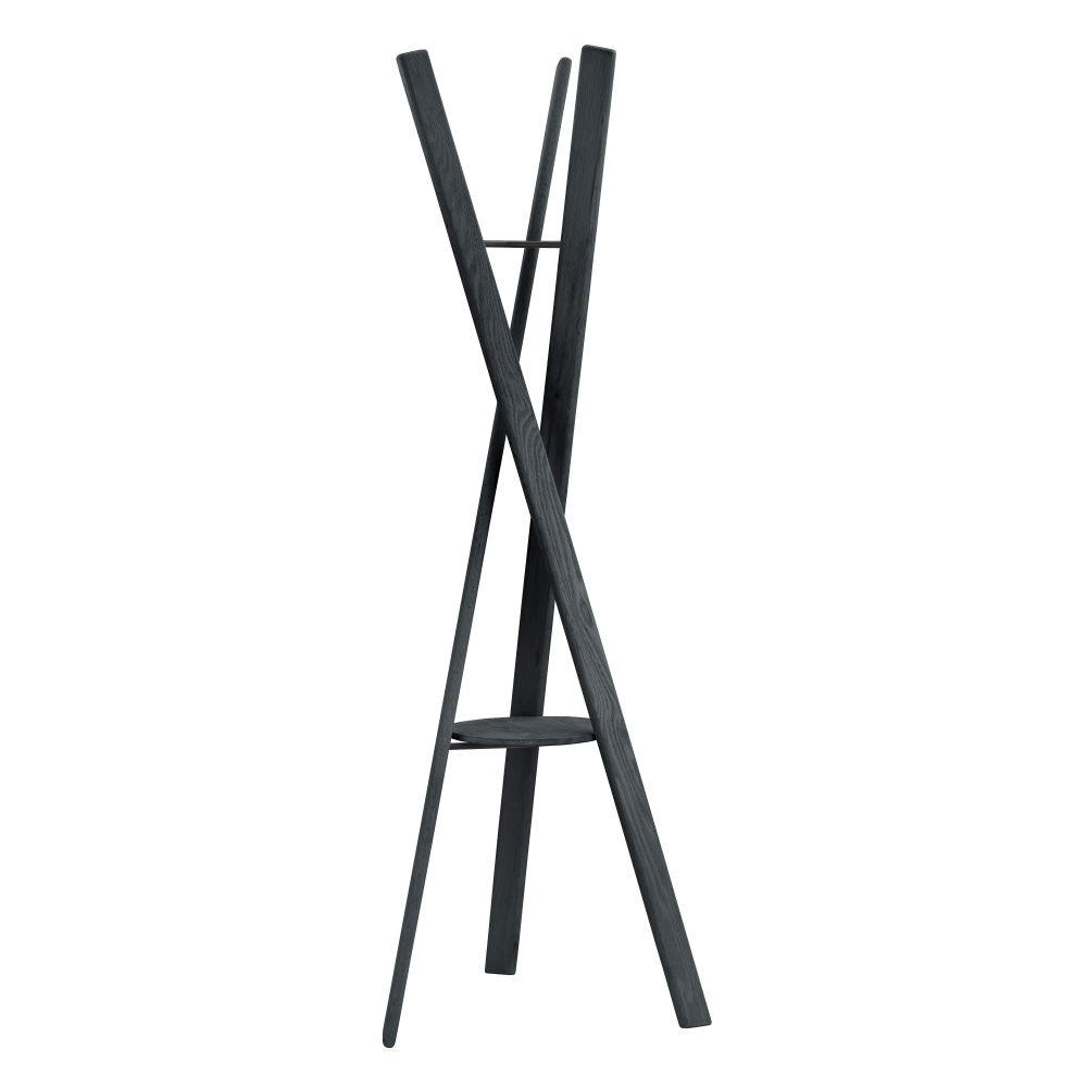 GARDEROBENSTÄNDER in Schwarz   - Schwarz, KONVENTIONELL, Holz (62/176/62cm) - Blomus