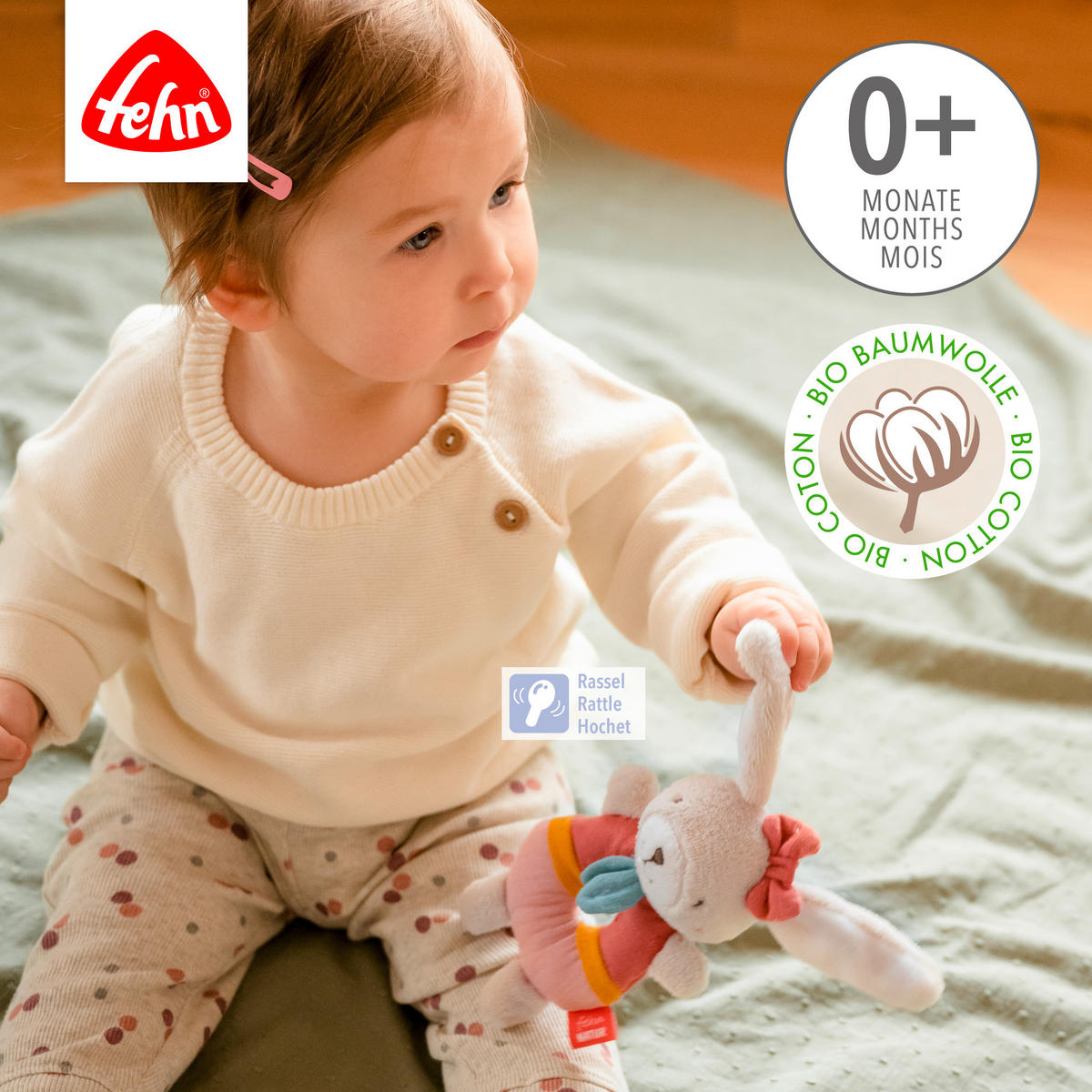 GREIFLING fehnNATUR  - Altrosa, Basics, Textil (22/15/4,8cm) - Fehn