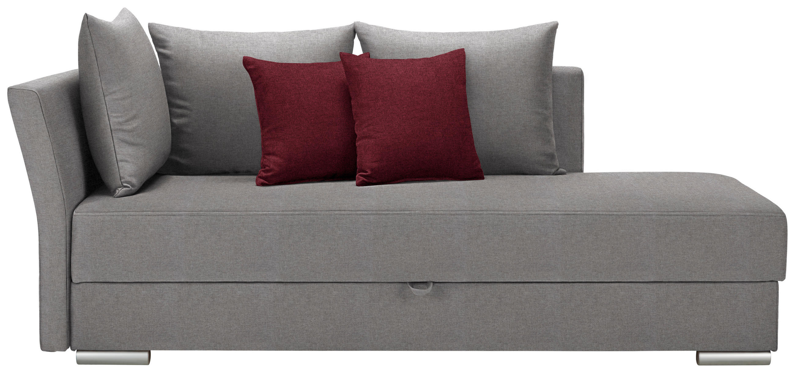 HEVERŐ textil világosszürke  - világosszürke/krómszínű, Design, műanyag/textil (220/93/100cm) - Xora