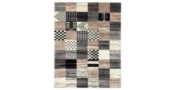 WEBTEPPICH 65/130 cm Butterfly Sempor Grau, Beige  - Beige/Grau, Design, Textil (65/130cm) - Novel