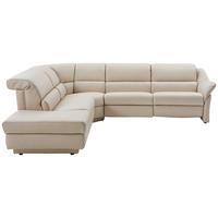 ECKSOFA in Echtleder Hellgrau  - Hellgrau/Schwarz, Konventionell, Leder/Kunststoff (288/271cm) - Himolla Komfortklass