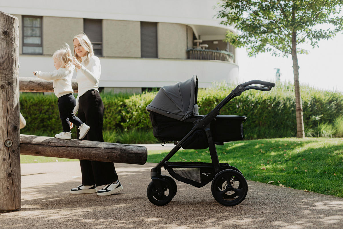 KOMBIKINDERWAGEN  - Anthrazit, Basics, Metall (57/110/108cm) - TFK