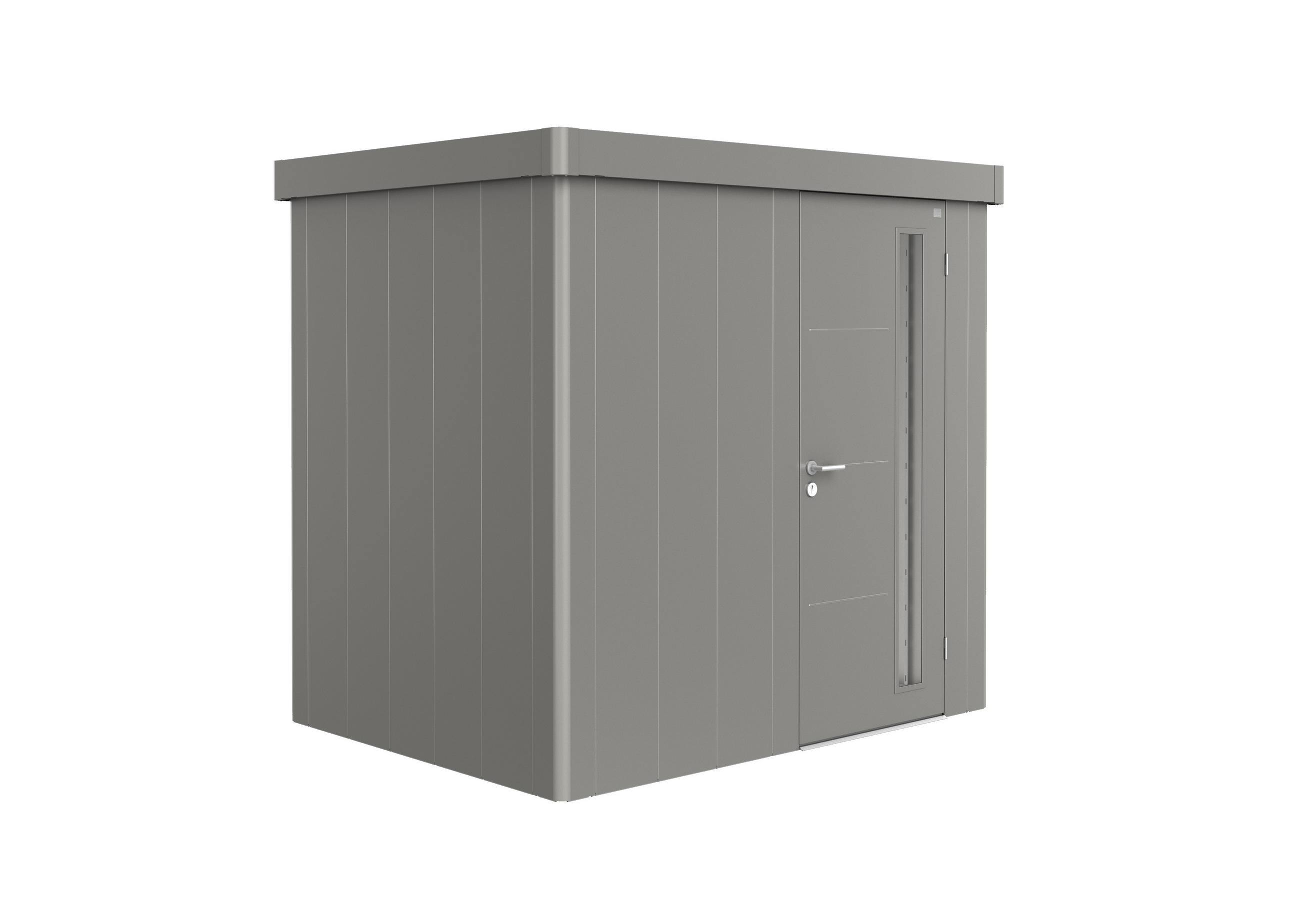 GERÄTEHAUS 236/222/180 cm  - Graphitfarben/Grau, Design, Metall (236/222/180cm) - Biohort