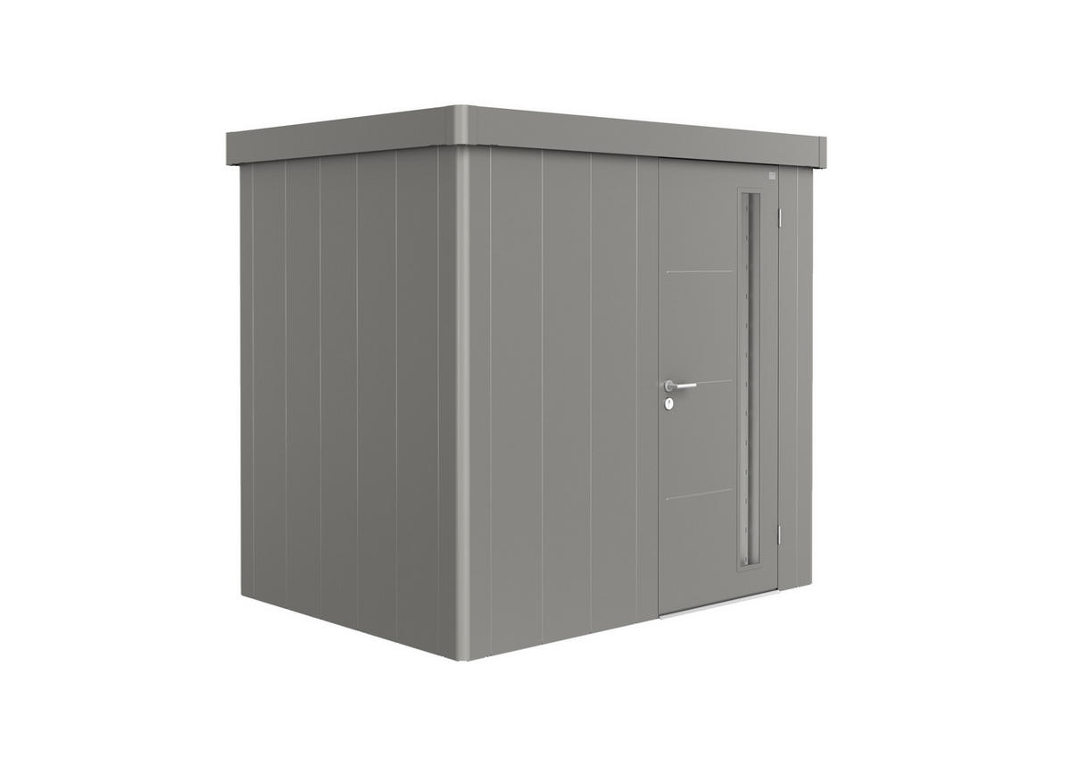 GERÄTEHAUS 236/222/180 cm  - Graphitfarben/Grau, Design, Metall (236/222/180cm) - Biohort