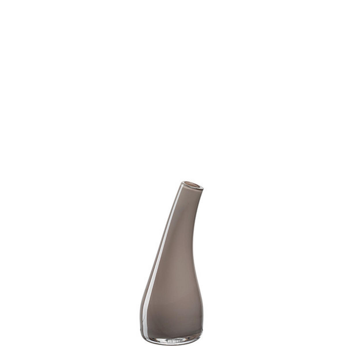 VASE  - Braun, Basics, Glas (6,6/16/6,6cm) - Leonardo