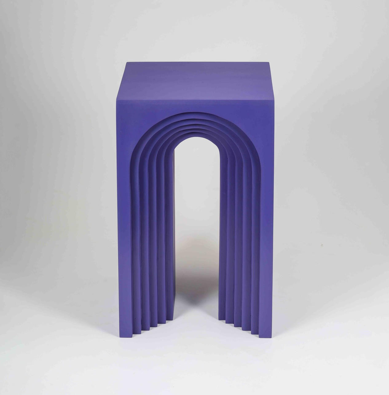 BEISTELLTISCH 30/30/50 cm Mangoholz Hartholz Lila quadratisch  - Lila, Basics, Holz (30/30/50cm) - MID.YOU