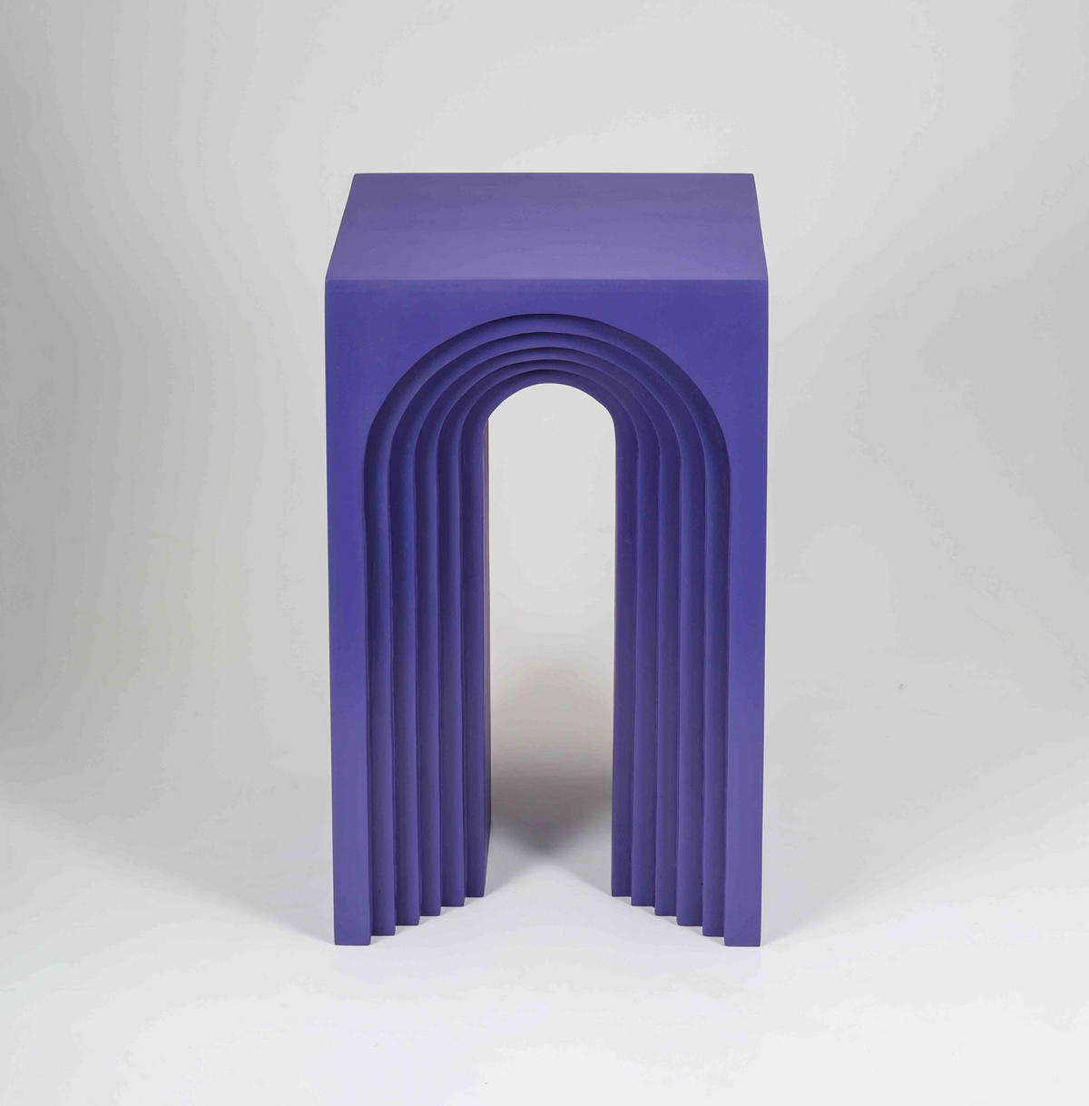 BEISTELLTISCH 30/30/50 cm Mangoholz Hartholz Lila quadratisch  - Lila, Basics, Holz (30/30/50cm) - MID.YOU